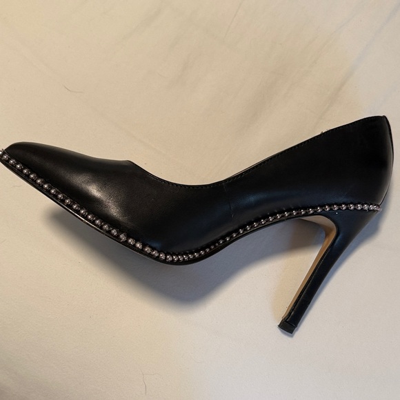 BCBGeneration Black Pointed Stiletto Pump with Silver Stud Trim - Picture 6 of 9